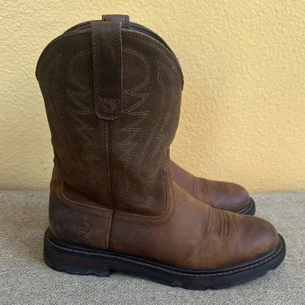 Ariat “Groundbreaker” Pull-On
Work Boots In Distressed Brown Men’s Size 7.5D EUC - Picture 4 of 10